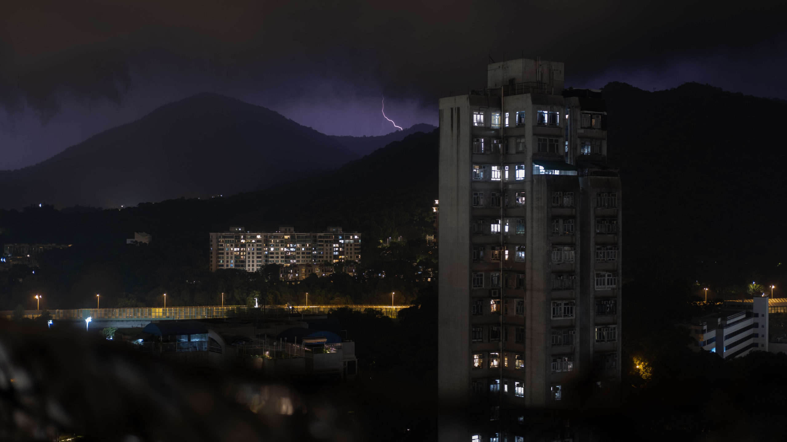Lightning strike in Hong Kong, August 2025